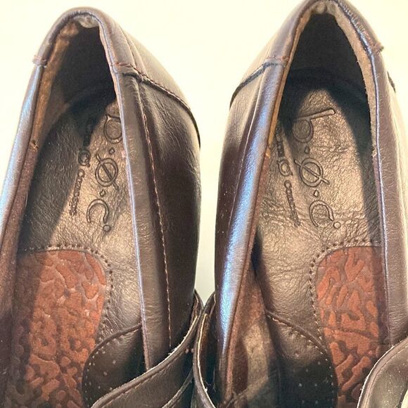 Born Brown Leather Healed Ankle Bootie Size 7.5 - Picture 8 of 9